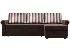 Верона Страйп Коричневый диван угловой