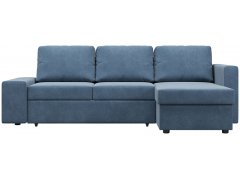 Диван угловой Версаль Велюр Голубой