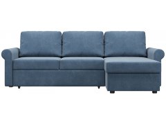 Верона Велюр Голубой диван угловой