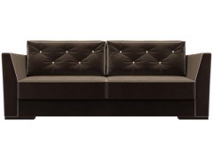 Лацио Клипс Велюр Темно-коричневый диван еврокнижка