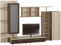 Палермо Дуб сонома + Венге темный стенка