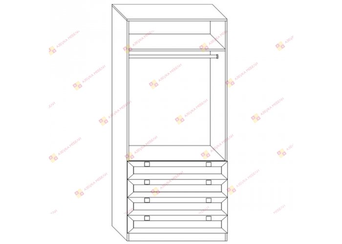 Кантри 2.4+А шкаф двухдверный