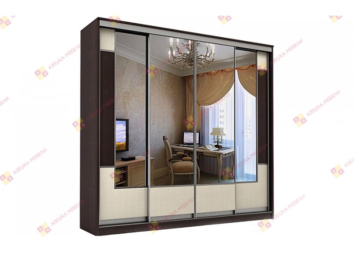 Неаполь-Ротанг-14 шкаф-купе