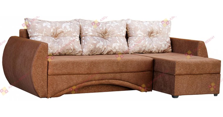 Сатурн Вельвет Браун диван угловой