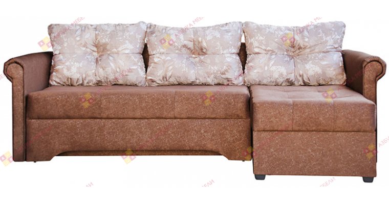 Гранд Вельвет Браун диван угловой