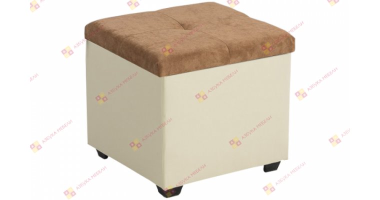 Альфа Велюр Коричневый пуф