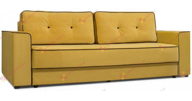 Сильвио Велюр Горчичный диван еврокнижка