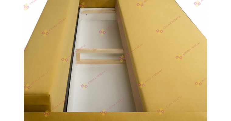 Сильвио Велюр Горчичный диван еврокнижка