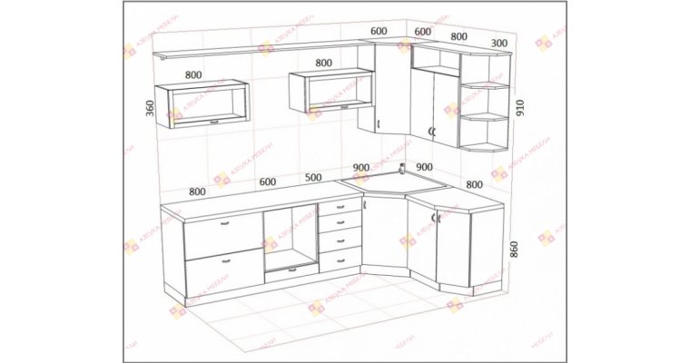 Белла-11 Кухонный гарнитур