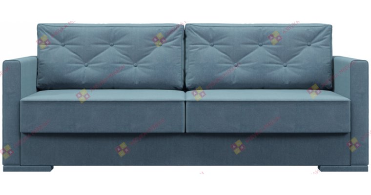 Харлем Велюр Голубой диван еврокнижка