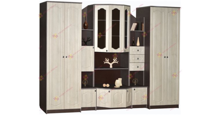 Макарена МДФ стенка с двумя шкафами