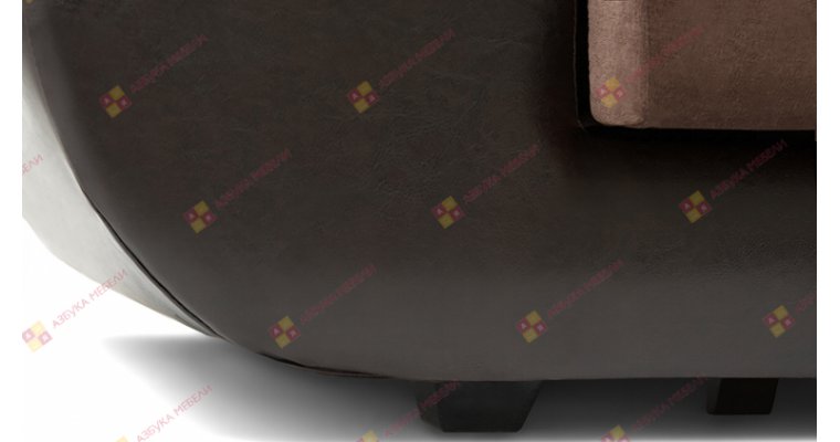 Нью-Йорк (Поло) Страйп Коричневый угловой диван