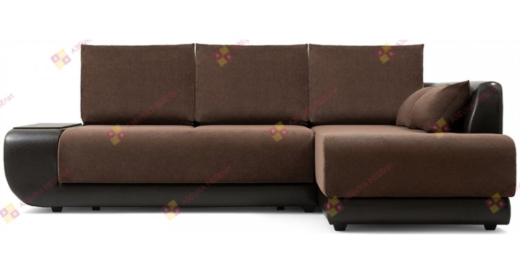 Нью-Йорк (Поло) Велюр Коричневый угловой диван