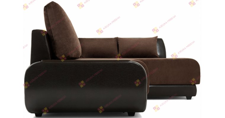 Нью-Йорк (Поло) Велюр Коричневый угловой диван