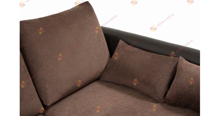 Нью-Йорк (Поло) Велюр Коричневый угловой диван