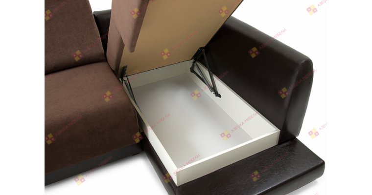 Нью-Йорк (Поло) Велюр Коричневый угловой диван