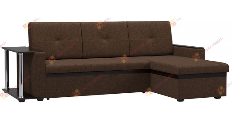 Атланта Рогожка Браун диван угловой